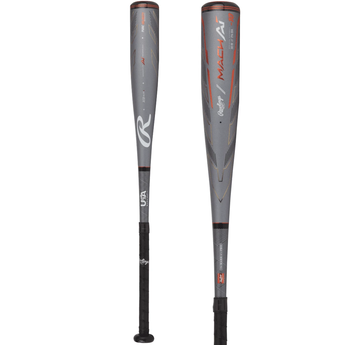 2024 Rawlings Mach AI 2 5/8" (-10) USA Baseball Bat: RUS4MC10 3 2024 Rawlings Mach AI 2 5/8" (-10) USA Baseball Bat: RUS4MC10