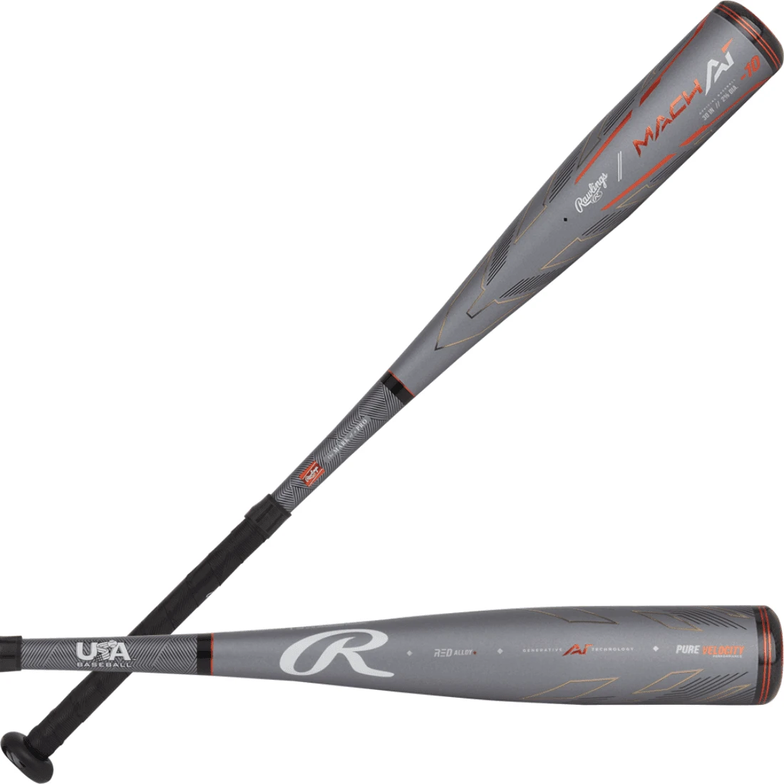 2024 Rawlings Mach AI 2 5/8" (-10) USA Baseball Bat: RUS4MC10 4 2024 Rawlings Mach AI 2 5/8" (-10) USA Baseball Bat: RUS4MC10 - Image 2