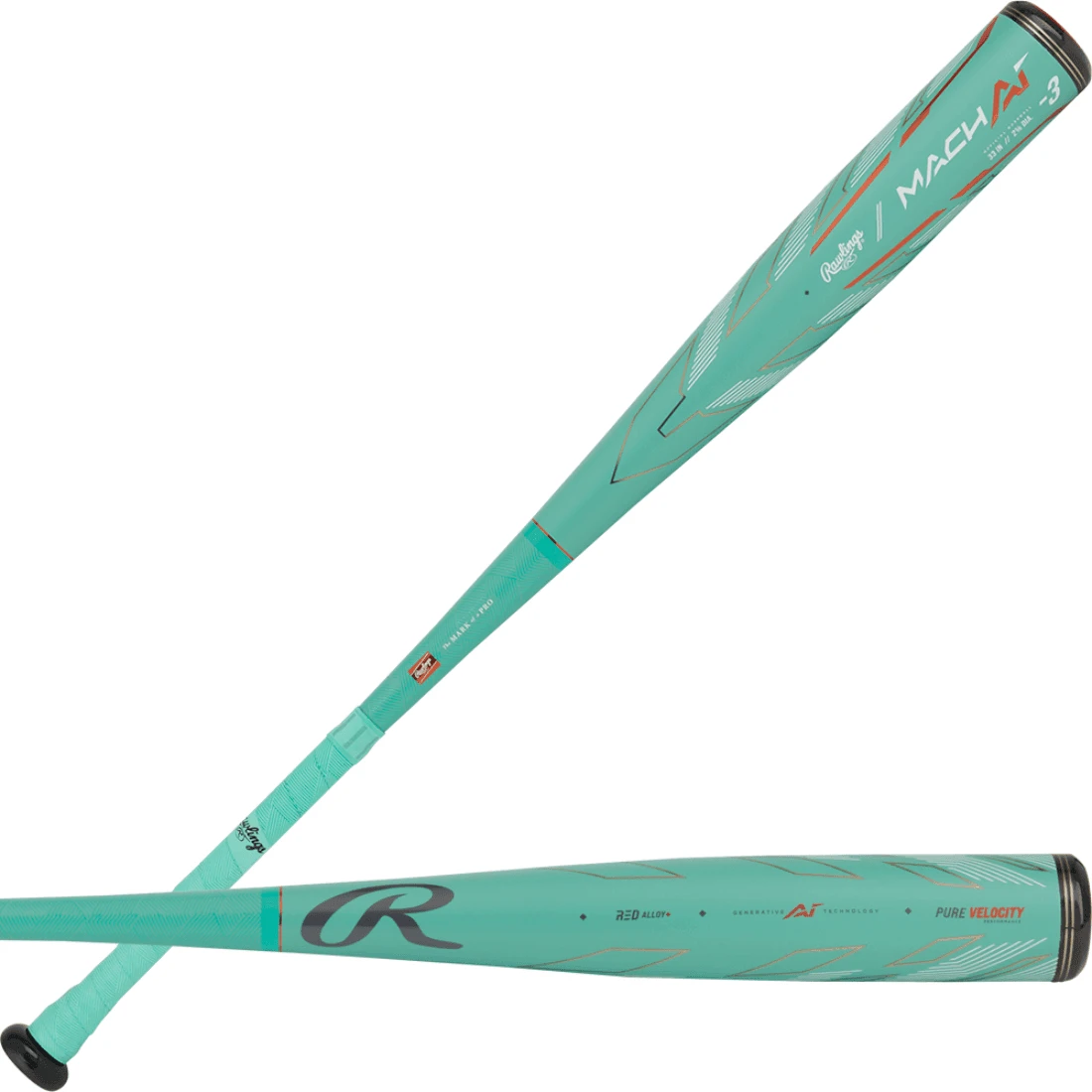 2024 Rawlings Mach AI (-3) BBCOR Baseball Bat: RBB4MC3 4 2024 Rawlings Mach AI (-3) BBCOR Baseball Bat: RBB4MC3 - Image 2