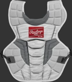 Rawlings Youth White/Silver VELO 2.0 Catcher's Gear Box Set: CSV2Y-W/SIL 10 Rawlings Youth White/Silver VELO 2.0 Catcher's Gear Box Set: CSV2Y-W/SIL -Rawlings Store CSV2A W SIL ChestProtector