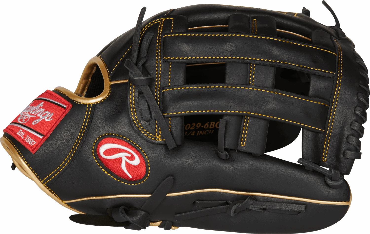 Rawlings R9 12.75" Outfield Baseball Glove: R93029-6BG 5 Rawlings R9 12.75" Outfield Baseball Glove: R93029-6BG - Image 3